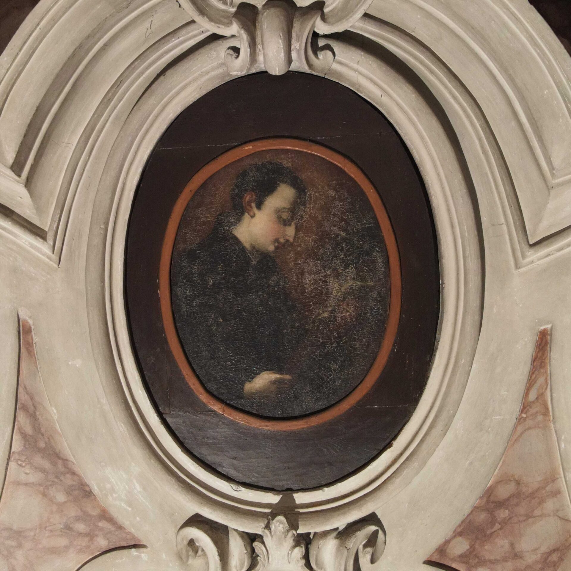 San Luigi Gonzaga adora il Crocifisso