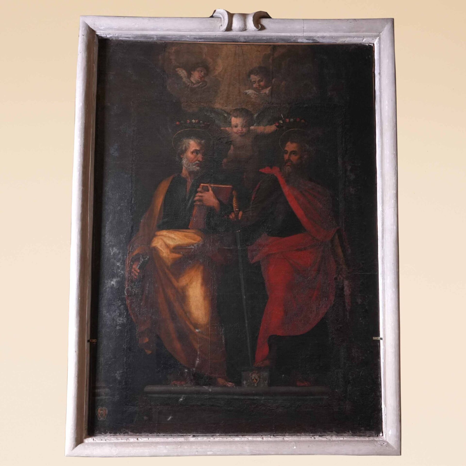 I Santi Pietro e Paolo incoronati da un Serafino